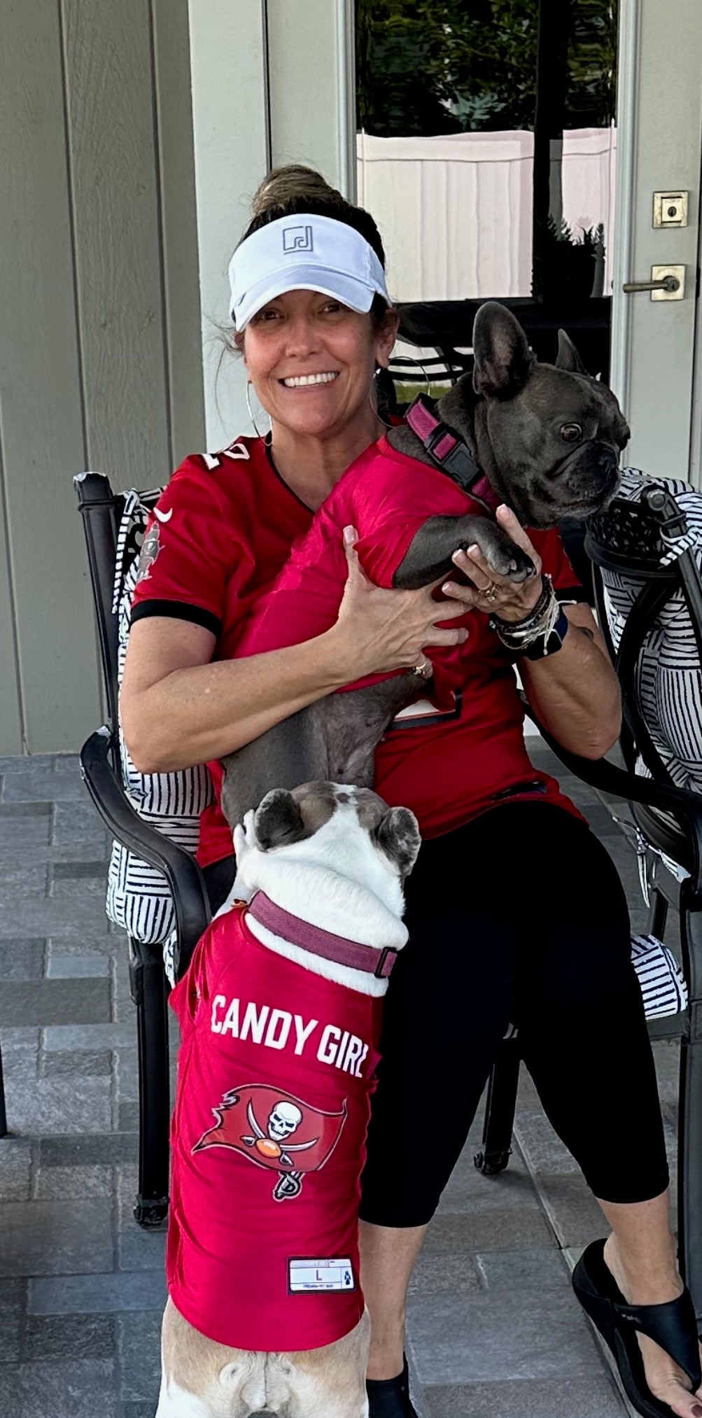 Krista Mae with her two dogs